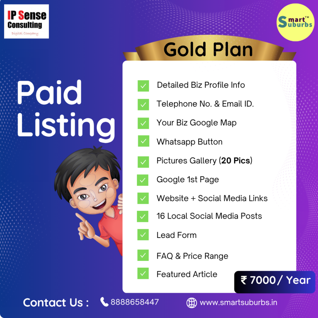 Paid Listing Gold Plan , Sangvi business directory , best digital marketing agency in pune